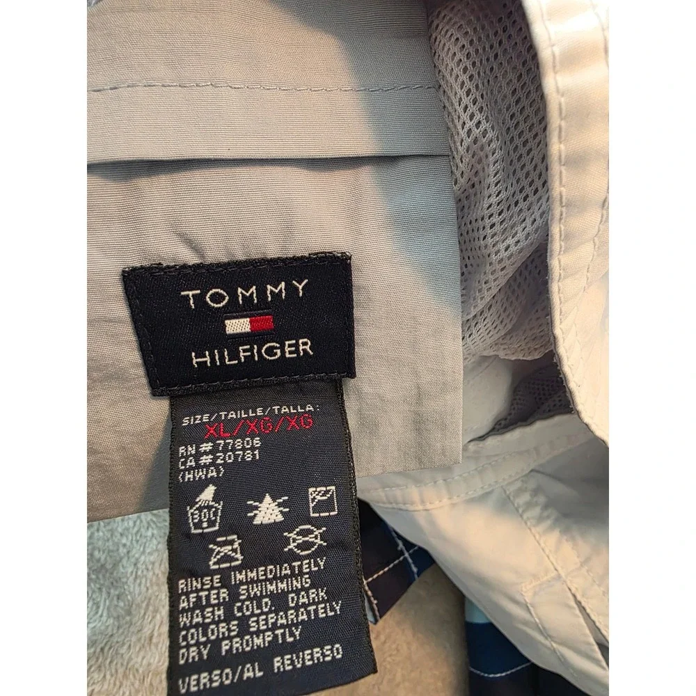 Tommy Hilfiger Shorts Mens Size Xl Blue White Ombre Surfer Board Shorts Swim